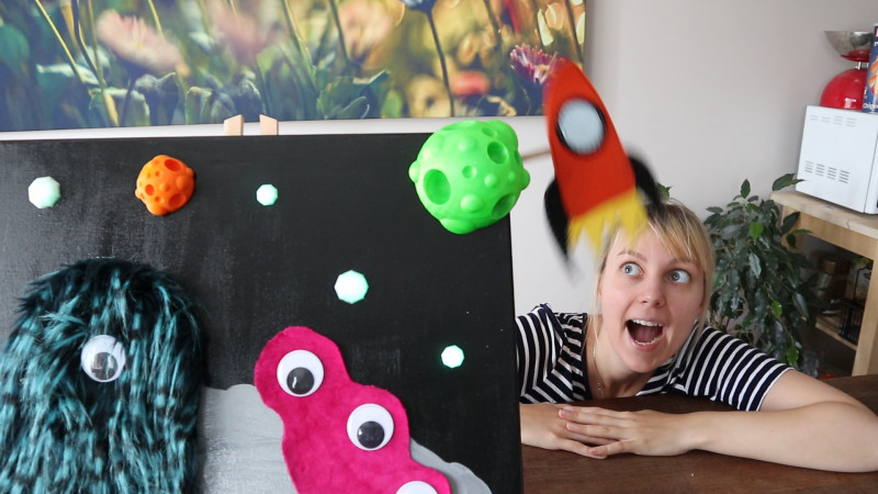 This painting is both interactive and has space monsters, so it’s definitely the greatest.