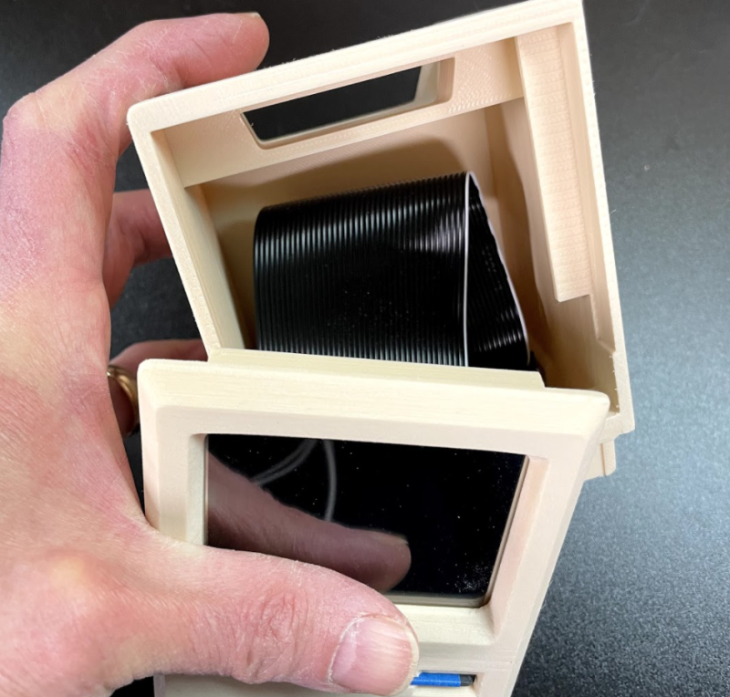 You need a really short ribbon cable or you’ll never fit it in your tiny Mac case