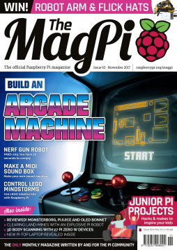 Build an arcade machine in The MagPi 63