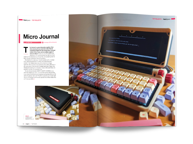 This distraction-free writing tool is built using Cherry MX keys and a Raspberry Pi computer