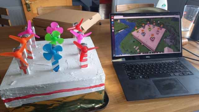 Virtual Minecraft birthday cake