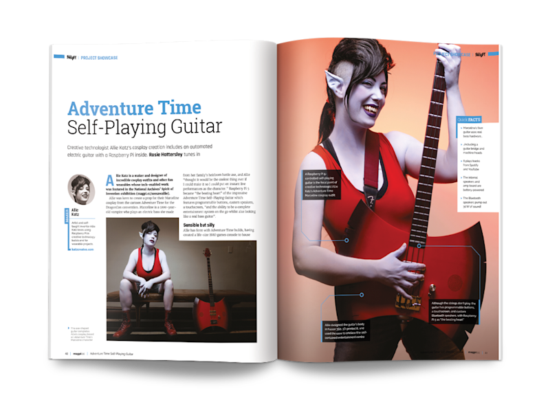 Allie Katz has built this amazing cosplay guitar using Raspberry Pi