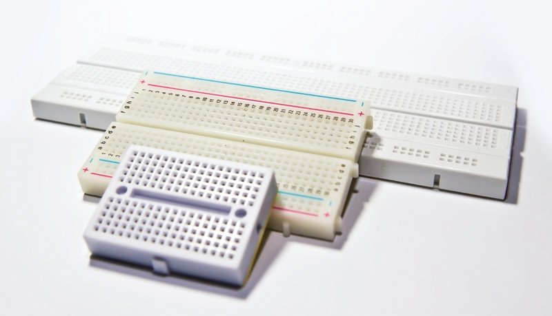 Breadboards come in several sizes to enable prototyping of a wide variety of projects