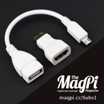 Get the Raspberry Pi Zero Cable Bundle and The MagPi 40 with a subscription