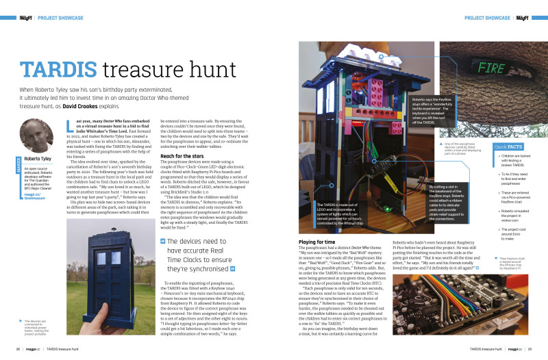 TARDIS treasure hunt project showcase