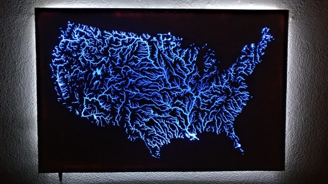 DIY Illuminated Waterways Map