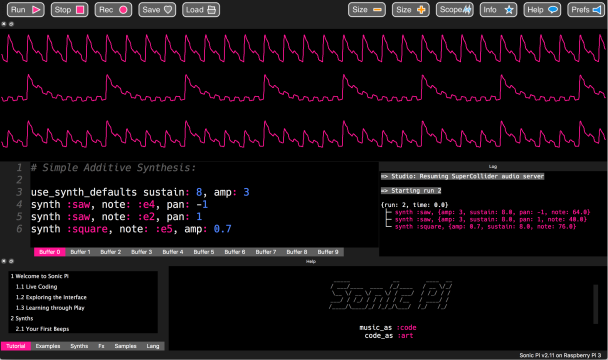Sonic Pi - additive synthesis