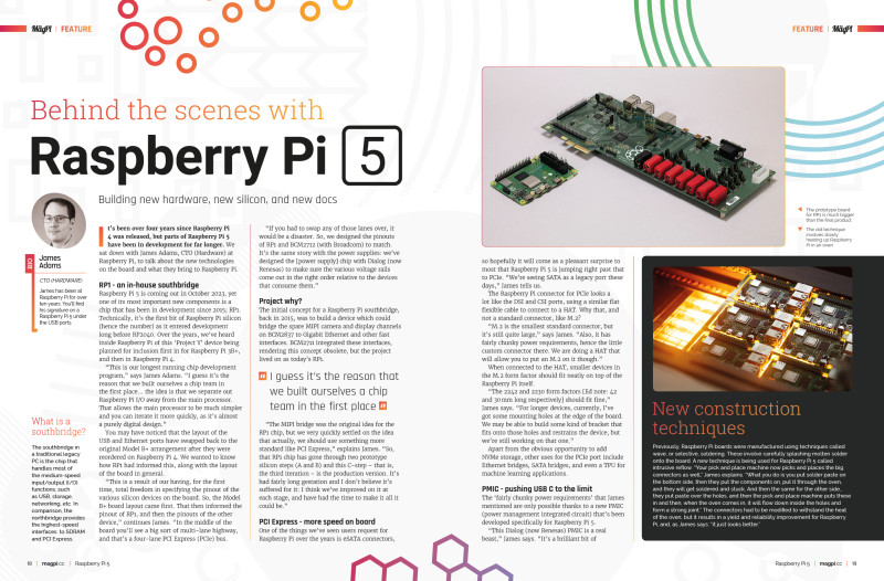 Building new hardware, new silicon, and new docs for Raspberry Pi 5