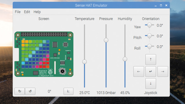 Sense HAT emulator: testing out sensor code in Raspbian