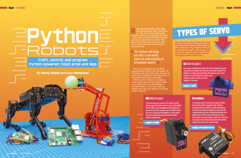 Discover articulated robotics with our guide to Python Robots with arms and legs