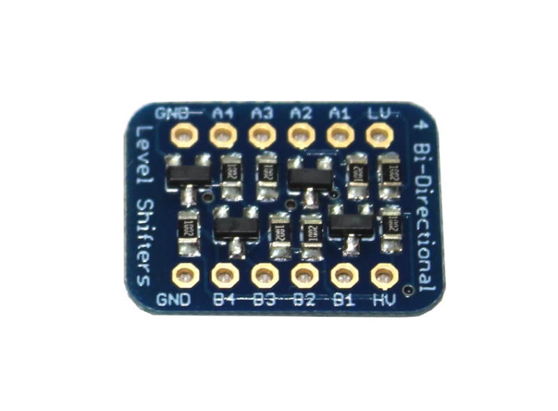 Figure 5: A bidirectional level shifter is available on small PCBs. These can have headers fitted to be used on  a breadboard