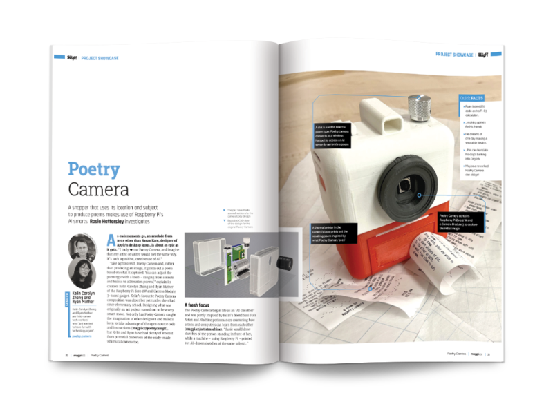 Print out AI generated poems with this camera