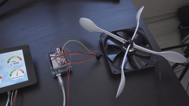 The Weather Station made from spoons