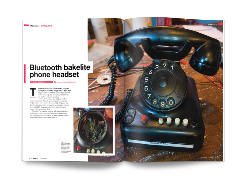 Bluetooth bakelite phone headset