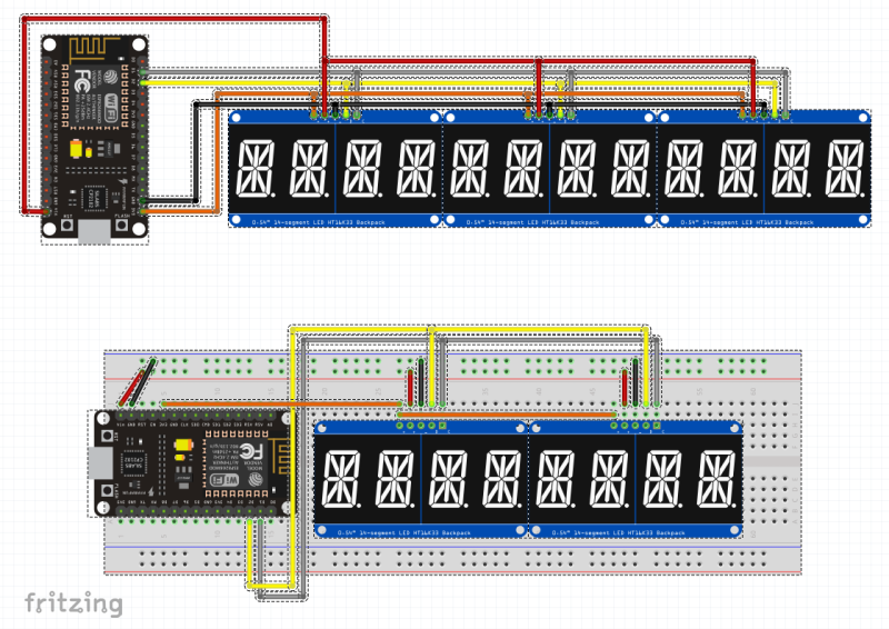 Circuit diagram for use with NodeMCU microcontroller
