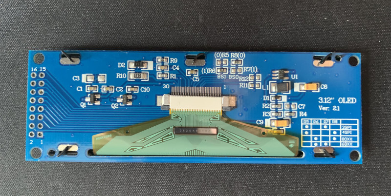 The SSD1322 OLED screen supports different coloured displays and is easy to connect to a Raspberry Pi computer