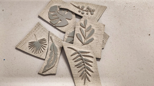 Laser-cut rubber stamps