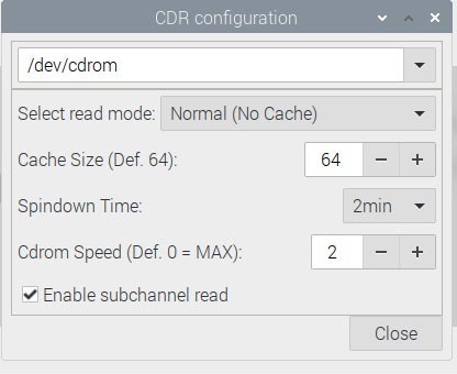 Getting PCSXR’s disc drive settings right is critical. Too high a speed or too fast a spindown can make games judder and stutter