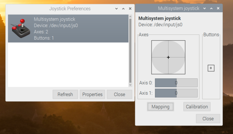 The jstest-gui program allows you to test your joystick and also indicates whether it’s working as it’s supposed to