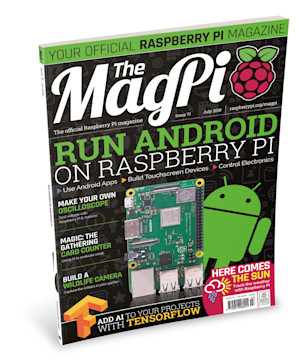 Run Android on Raspberry Pi in The MagPi #71