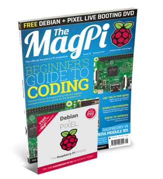 Coding guide and free PIXEL DVD in The MagPi 53