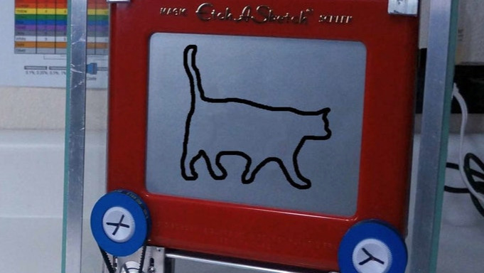 etch a sketch cat