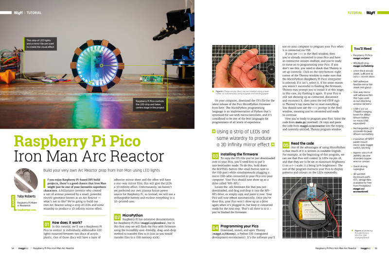 Raspberry Pi Pico iron Man Arc Reactor