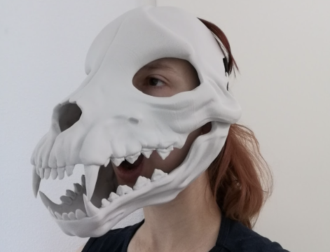 Canine skull mask