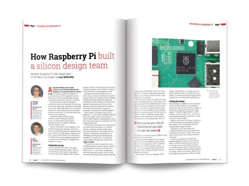 We interview Raspberry Pi's silicon design team about developing its own computer chip technology