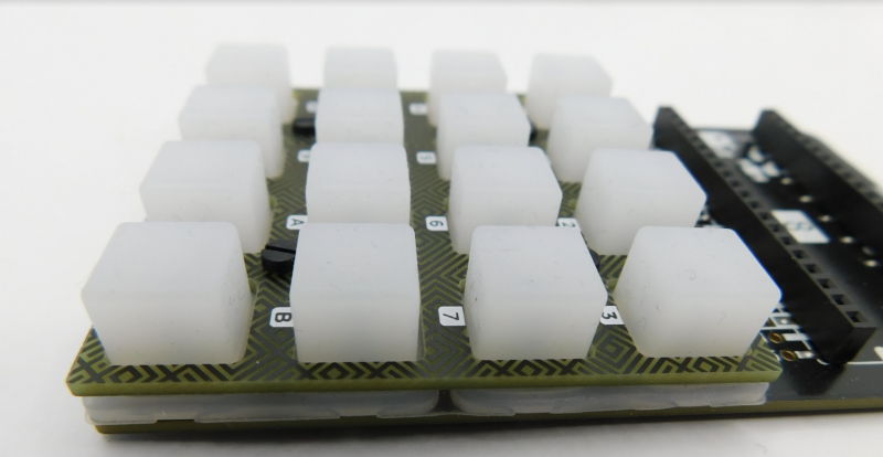 The squishy silicon keys have a little movement, but not as much as most keyboard keys