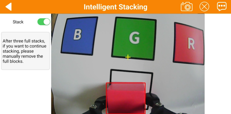 Block-stacking makes use of computer vision and image recognition via Raspberry Pi