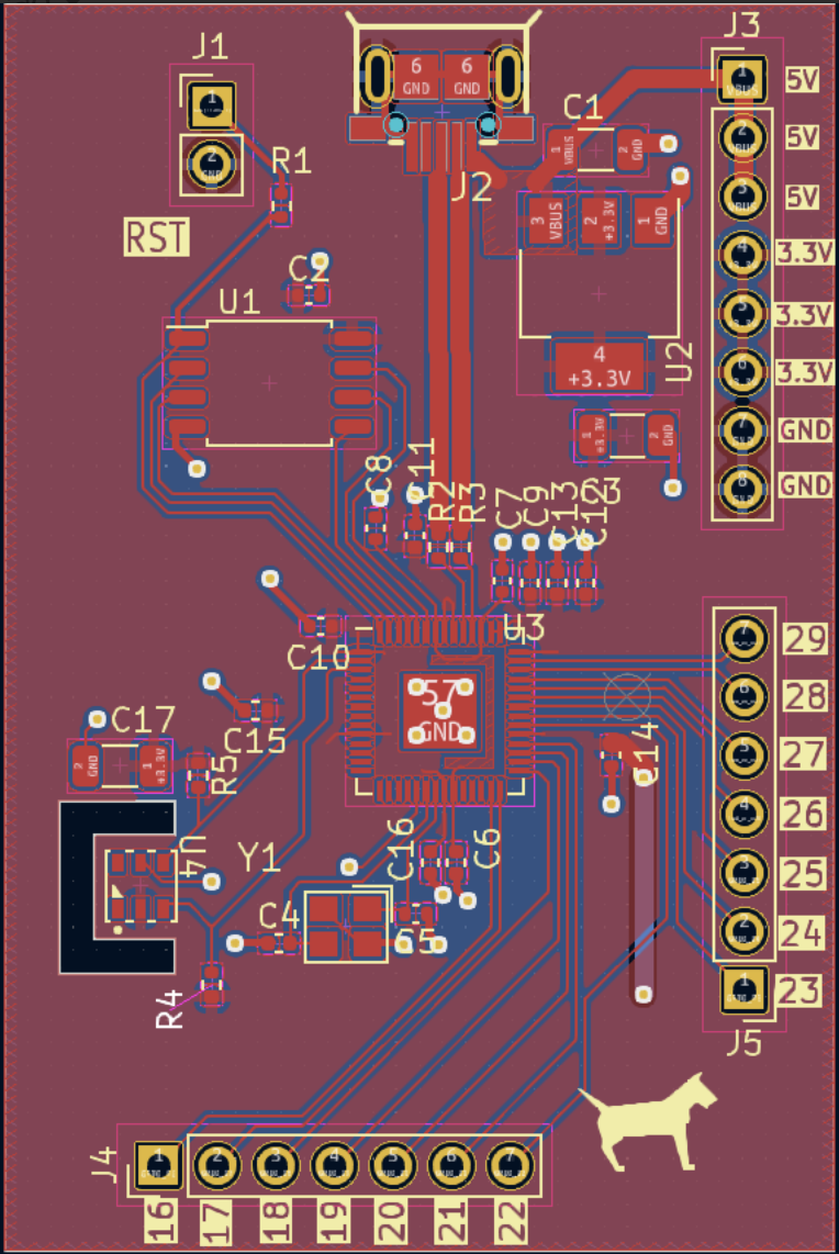 Our completed PCB layout
