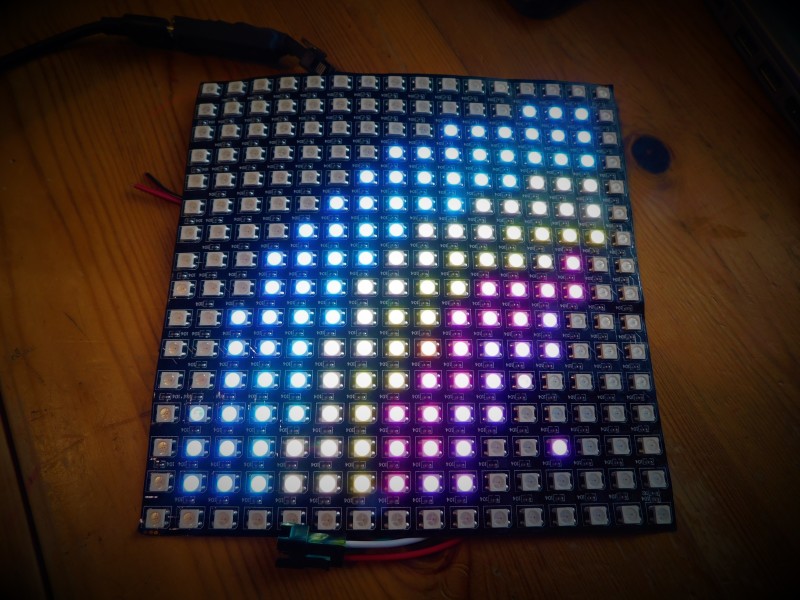 Tableta hoja en casa LED matrix GIF player with WLED — HackSpace magazine