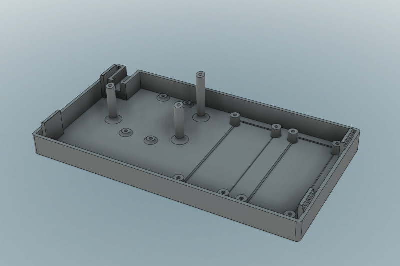 It took a couple of attempts to get the 3D-printed base design right and align the LCD under the tinted window