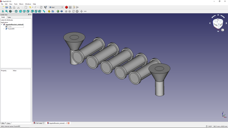 These shapes will be subtracted from a cuboid to create the final part
