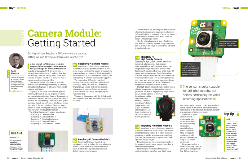 Start using the new Camera Modules with Raspberry Pi