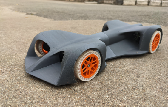 3D-printed RC car