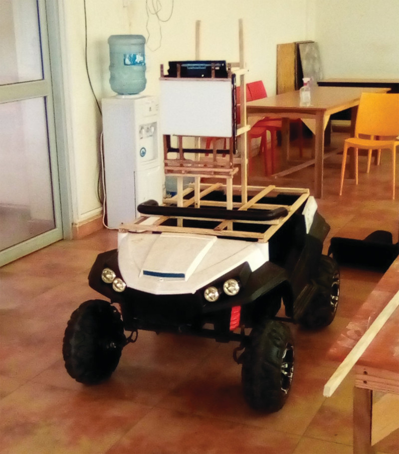 Joseph upcycled an old remote-control car for his robot’s base