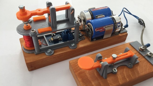 3D print a telegraph key and sounder
