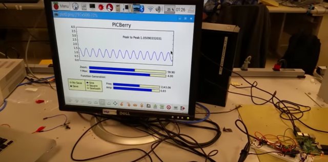 PicBerry: Oscilloscope and Function Generator
