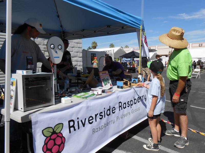 Showing off the projects and promoting the group at a Maker Faire