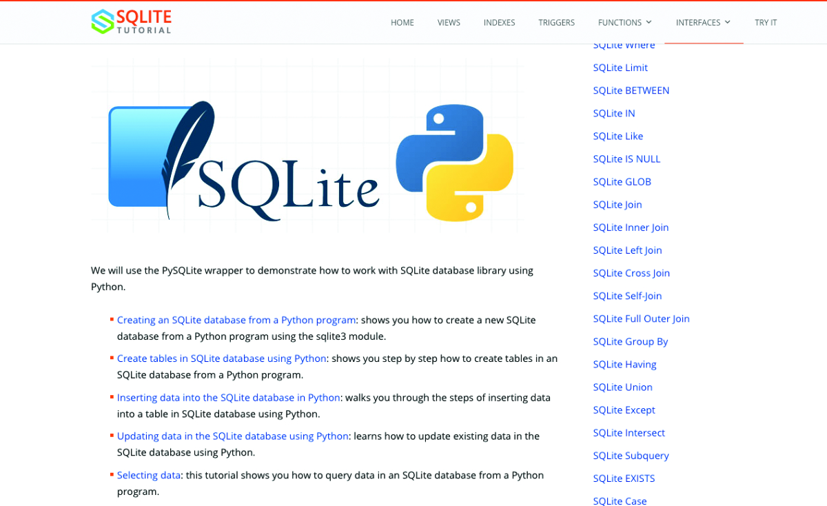 how to install sqlite python