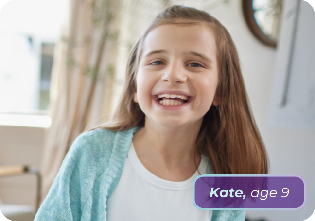 Kate, age 9, living with Rett syndrome