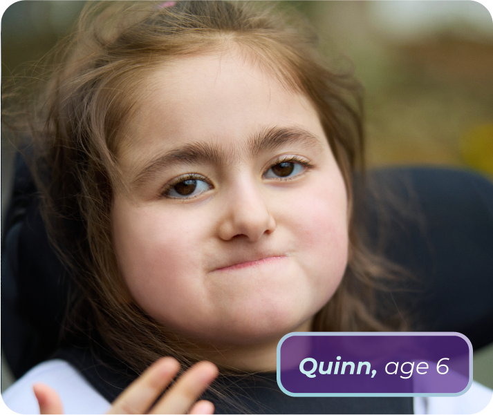 Quinn, age 5, living with Rett syndrome