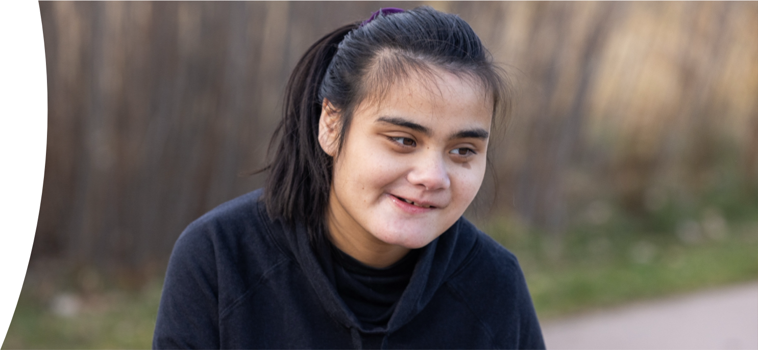Ellie, age 15, living with Rett syndrome