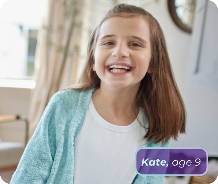 Kate, age 9, living with Rett syndrome