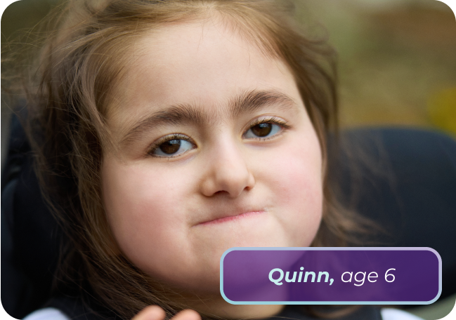 Quinn, age 5, living with Rett syndrome