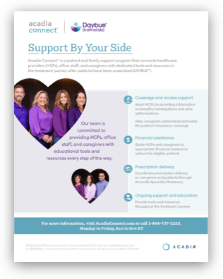 DAYBUE Treatment Support Brochure