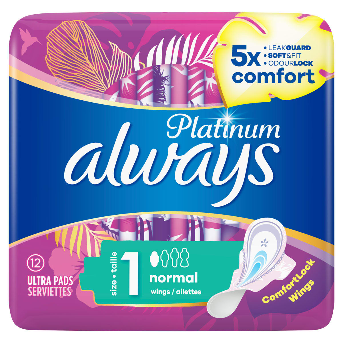 ALWAYS Platinum Normal Taille 1 12 count 1200x1200