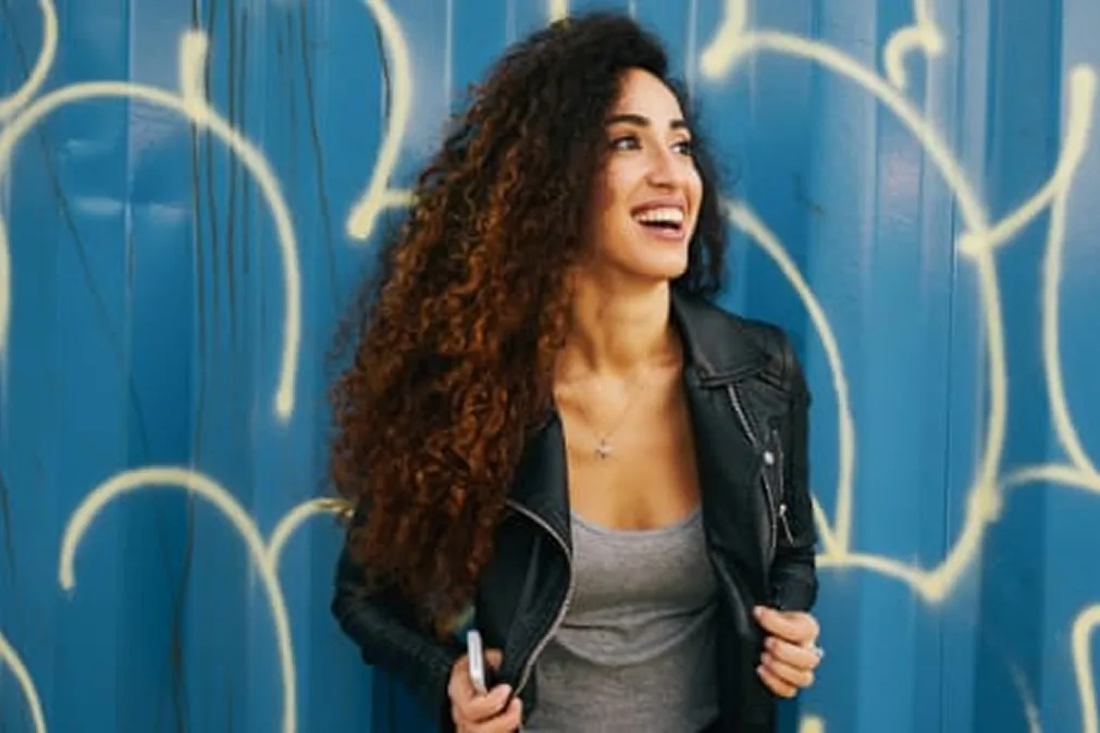 Girl with vibrant smile